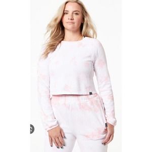 NUX Don’t Stop Crop Sweat Pullover Sweater Sweatshirt Loungewear Athletic Large